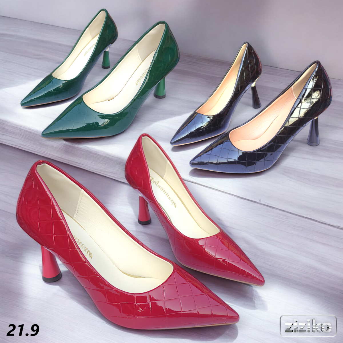 LA190 French Pointed patent shallow mouth heel Shoes 2025 LA190 LA190 - Image 1