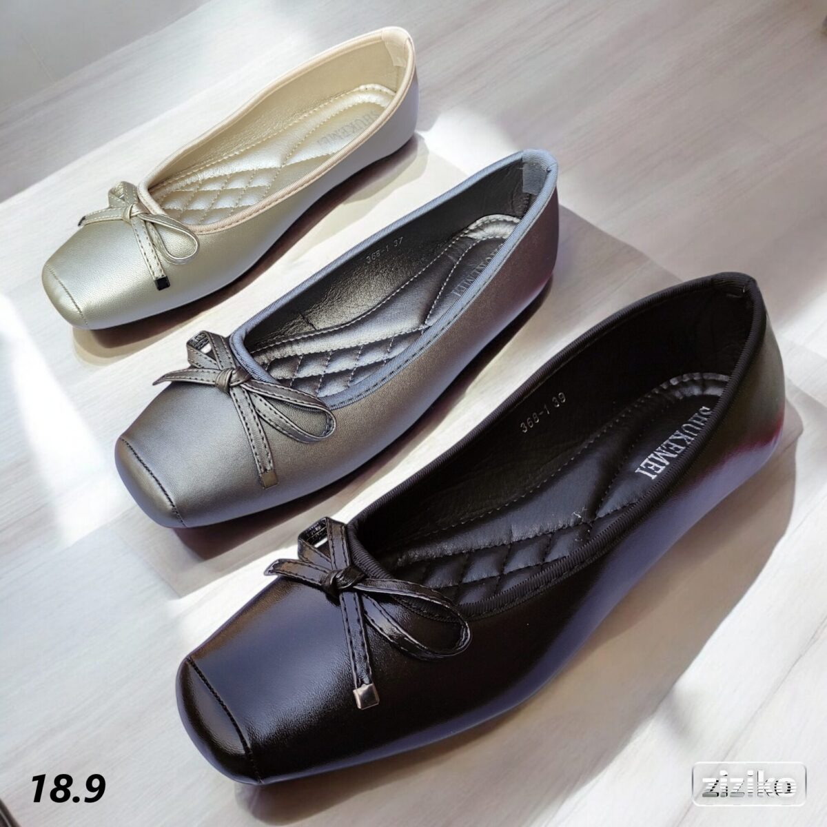 LA2123 (1) Square toe ballet shoes soft and comfortable LA2123 - Image 1