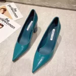 Temperament thick heel single shoes LA1005 - Image 5