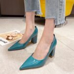 Temperament thick heel single shoes LA1005