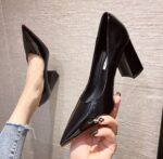 Temperament thick heel single shoes LA1005 - Image 2