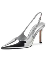 New french pointed silver high heels LA279 - Image 3