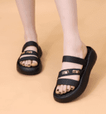 Red dragonfly genuine leather shit-stepping sandals for women LA2319