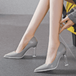 Style transparent heels pointed toe fashionable - Image 2