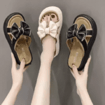 Fashionable bowknot flip flops - Image 4