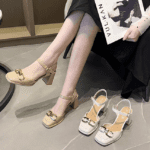 French retro fairy style square toe Shoes - Image 3