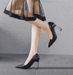 Style transparent heels pointed toe fashionable