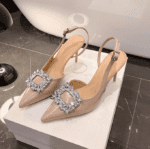 Summer niche pointed toe high-end rhinestone single shoes LA712 - Image 4