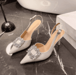 Summer niche pointed toe high-end rhinestone single shoes LA712 - Image 3