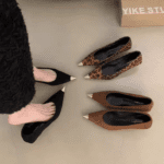 Kitten heel pointed leopard print Shoes LA686 - Image 5