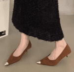 Kitten heel pointed leopard print Shoes LA686 - Image 3