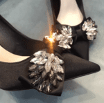 Rhinestone bow French shoes with skirt Women's shoes LA688 - Image 2