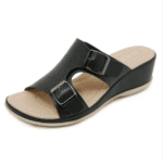 New Light Slippers Casual Simple Slope Heel Metal Buckle Large Size Women's Sandals - Image 3