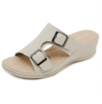 New Light Slippers Casual Simple Slope Heel Metal Buckle Large Size Women's Sandals - Image 2