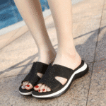 New 2025 Spring and Summer Amazon Casual Rhinestone Sandals Women's Non-slip Beach Wedge Slippers - Image 2