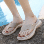 New 2025 Spring and Summer Diamond Fashion Wedge Heel Non-slip Flip-flops Women's Shoes - Image 2