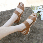 New 2025 summer women's sandals buckle leisure beach seaside comfortable cross-border wedge sandals - Image 5