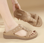 New 2025 Bohemian rhinestone slippers comfortable latex massage thick-soled large size flat shoes - Image 5