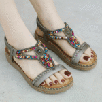 New 2025 Woman Sandals Bohemian Rhinestone Comfortable