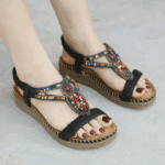 New 2025 Woman Sandals Bohemian Rhinestone Comfortable - Image 3