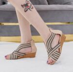 Wedge heel sandals women 2025 Fish mouth Bohemian Roman sandals - Image 3