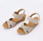 Foreign trade sandals women's wedge heel open toe fashionable women's shoes - Image 3