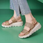 Summer 2025 Amazon New Diamond Velcro Women's Sandals Wedge Heel Casual Lightweight - Image 2