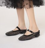 Mesh diamond design breathable closed toe Shoes for women - Image 4