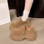 Thick-soled height-enhancing loafers for women 2025