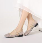 Diamond mesh breathable flat shoes small fragrance style ballet fashion - Image 2