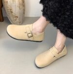 Birkenstock women's 2025 autumn new soft-soled slip-on shoes with skirts flat retro single shoes - Image 2