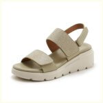 Summer 2025 Amazon New Diamond Velcro Women's Sandals Wedge Heel Casual Lightweight - Image 7