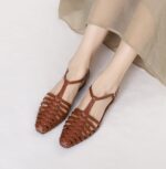 European and American French retro Roman sandals for women summer outdoor wear flat - Image 4