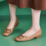 New 2025 Amazon Metal Buckle Simple Comfortable Non-tiring Heel Shoes - Image 4