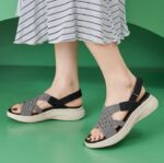 Amazon 2025 summer new large sole casual lightweight elastic thick-soled sandals - Image 2