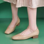 Autumn and winter smooth simple comfortable low heel