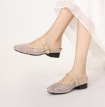 Mesh diamond design breathable closed toe Shoes for women - Image 2