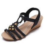 Ximia women's wedge retro woven beaded Roman shoes - Image 7