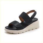 Summer 2025 Amazon New Diamond Velcro Women's Sandals Wedge Heel Casual Lightweight - Image 6