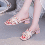 Chunky heel sandals for women 2025