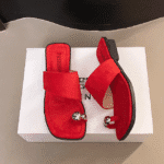 New French retro metal toe low heel sandals - Image 7