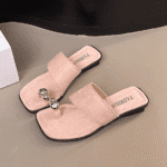 New French retro metal toe low heel sandals - Image 5