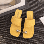 New French retro metal toe low heel sandals - Image 4