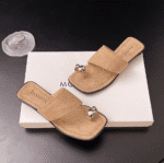 New French retro metal toe low heel sandals - Image 8