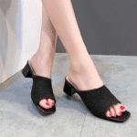 Women's square head thick heel for outdoor wear 2025 - Image 2