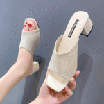 Women's square head thick heel for outdoor wear 2025 - Image 7