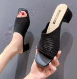 Women's square head thick heel for outdoor wear 2025 - Image 6