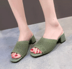 Women's square head thick heel for outdoor wear 2025 - Image 5