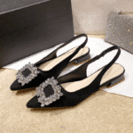 French niche design rhinestone closed-toe sandals for women 2025 - Image 5