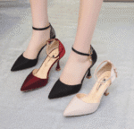 French satin banquet wedding shoes stilettos 2025 - Image 2